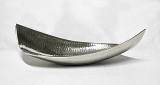 Διακοσμητική Ασημί Μεταλλική Πιατέλα 43x14x13cm