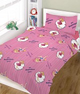 Σετ σεντόνια ΚΟΜΒΟΣ shopping girl μονά 160x240