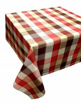Τραπεζομάντηλο ΚΟΜΒΟΣ Καρό Polycotton Design-3 Red 140x220