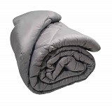 Πάπλωμα Μικροϊνών Stripe ΚΟΜΒΟΣ Grey Satin Stripe - Grey Plain Μονό 160x240