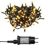 510 λαμπάκια led λευκό θερμό σε σειρά με προγράμματα ip44 28,5m Xmasfest 1133493