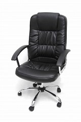 VELCO Pro Systems ΠΟΛΥΘΡΟΝΑ ΓΡΑΦΕΙΟΥ ΜΑΥΡΗ ΔΙΕΥΘΥΝΤΟΥ-ΔΙΑΣΤΑΣΕΙΣ: 64χ55χ110/120 cm- ΕΠΙΦΑΝΕΙΑ PVC