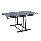 ΤΡΑΠΕΖΙ  ΜΕΤΑΛΛΙΚΟ ΠΤΥΣΣΟΜΕΝΟ CATERING -ΡΑΦΙΕΡΑ -ΠΟΛΛΑΠΛΩΝ ΧΡΗΣΕΩΝ-ΚΑΦΕ- ΔΙΑΣΤΑΣΕΙΣ: L147,5xW76,5xH73,5 /W76,5xD63xH132 cm