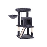 FEANDREA Cat Tree, Cat Tower, Widened Perch for Large Cats, Smoky Grey PCT51G