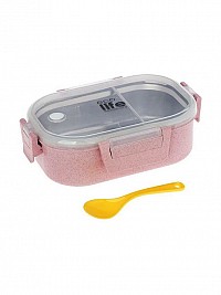 Ecolife Δοχείο Φαγητού Πλαστικό Light Pink Κατάλληλο για Φούρνο Μικροκυμάτων 900ml 33-BO-9073