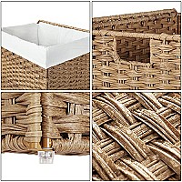 Songmics Καλάθι Απλύτων Μεταλλικό Πτυσσόμενο με Καπάκι 46x33x60cm Καφέ LCB51NL