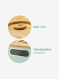 Navaris Ψωμιέρα με Καπάκι Μεταλλική Mint 33.5x19.5x13cm