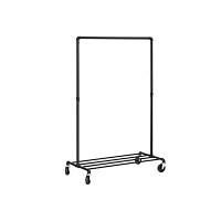 SONGMICS Βαρέως Τύπου Μεταλλική Κρεμάστρα Ρούχων με Ρόδες Μαύρη 100x40x163cm HSR61BK