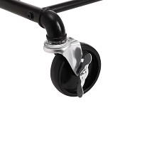 SONGMICS Βαρέως Τύπου Μεταλλική Κρεμάστρα Ρούχων με Ρόδες Μαύρη 100x40x163cm HSR61BK