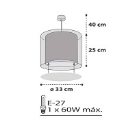 Clouds Gray κρεμαστό παιδικό φωτιστικό (41412E)
