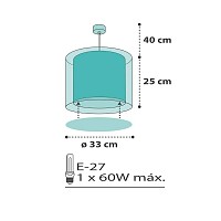 Clouds Green κρεμαστό παιδικό φωτιστικό (41412H)