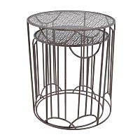 ΣΕΤ ΤΡΑΠΕΖΑΚΙΑ ΜΕΤΑΛΛΙΚΑ ΣΤΡΟΓΓΥΛΑ ΚΑΦΕ ΑΝΤΙΚΕ ANKOR