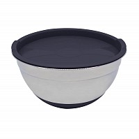 ΜΠΟΛ INOX ΜΕ ΜΑΥΡΟ ΚΑΠΑΚΙ ΚΑΙ ΒΑΣΗ ΣΙΛΙΚΟΝΗΣ 2,5lt ANKOR