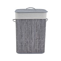 ΚΑΛΑΘΙ ΑΠΛΥΤΩΝ ΜΠΑΜΠΟΥ ΣΕ ΓΚΡΙ ΧΡΩΜΑ ΜΕ ΥΦΑΣΜΑ 41x31x56 ANKOR