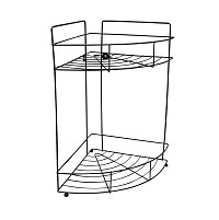 ΡΑΦΙΕΡΑ ΓΩΝΙΑ ΜΕΤΑΛΛΙΚΗ ΔΙΠΛΗ ΜΑΥΡΗ 22x22x38εκ.ANKOR