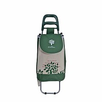 ΚΑΡΟΤΣΙ ΛΑΪΚΗΣ ΜΕΤΑΛΛΙΚΟ ΜΕ ΠΡΑΣΙΝΟ ΣΑΚΟ ΚΑΙ ΣΧΕΔΙΟ ΕΛΙΑ 35x27x94εκ. ANKOR