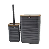 ΠΙΓΚΑΛ ΒΟΥΡΤΣΑΚΙ ΠΛΑΣΤΙΚΟ ΓΚΡΙ LUNA ΜΕ ΕΦΕ ΞΥΛΟΥ ΣΤΟ ΚΑΠΑΚΙ 10,5x10,5x16,5εκ. ANKOR