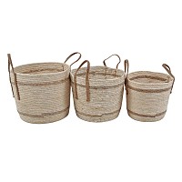 ΣΕΤ 3 ΤΕΜΑΧΙΩΝ ΚΑΛΑΘΙΑ ΨΑΘΙΝΑ ΣΕ ΦΥΣΙΚΟ ΧΡΩΜΑ ANKOR