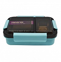 ΦΑΓΗΤΟΔΟΧΕΙΟ ΔΥΟ ΘΕΣΕΩΝ ΠΛΑΣΤΙΚΟ-INOX  ΜΕ ΚΑΠΑΚΙ ΑΣΦΑΛΕΙΑΣ ΣΙΕΛ ANKOR