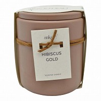 ΑΡΩΜΑΤΙΚΟ ΚΕΡΙ HIBISCUS GOLD ΣΕ ΤΣΙΜΕΝΤΕΝΙΟ ΔΟΧΕΙΟ ΜΕ ΚΑΠΑΚΙ 8,8x8,8x10εκ. ANKOR