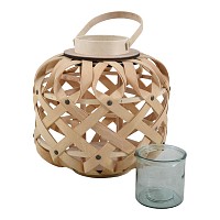 ΦΑΝΑΡΙ ΞΥΛΙΝΟ ΣΤΡΟΓΓΥΛΟ ΣΕ ΦΥΣΙΚΟ ΧΡΩΜΑ 30x30x29,5εκ. ANKOR