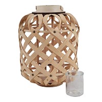 ΦΑΝΑΡΙ ΞΥΛΙΝΟ ΣΤΡΟΓΓΥΛΟ ΣΕ ΦΥΣΙΚΟ ΧΡΩΜΑ 30x30x39εκ. ANKOR