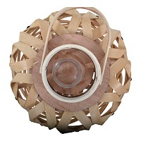 ΦΑΝΑΡΙ ΞΥΛΙΝΟ ΣΤΡΟΓΓΥΛΟ ΣΕ ΦΥΣΙΚΟ ΧΡΩΜΑ 30x30x39εκ. ANKOR