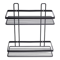 ΡΑΦΙΕΡΑ ΜΠΑΝΙΟΥ ΔΙΠΛΗ ΜΕΤΑΛΛΙΚΗ ΣΕ ΜΑΥΡΟ ΧΡΩΜΑ 25x12x26,5εκ. ANKOR