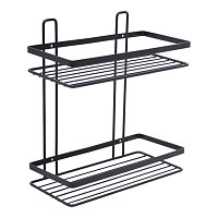 ΡΑΦΙΕΡΑ ΜΠΑΝΙΟΥ ΔΙΠΛΗ ΜΕΤΑΛΛΙΚΗ ΣΕ ΜΑΥΡΟ ΧΡΩΜΑ 25x12x26,5εκ. ANKOR