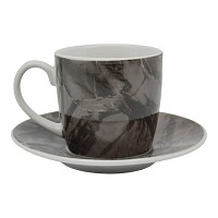 ΣΕΤ ΦΛΥΤΖΑΝΙΑ ΚΑΦΕ ΠΟΡΣΕΛΑΝΙΝΑ 110ml ΑΝΘΡΑΚΙ ΜΑΡΜΑΡΟ ANKOR