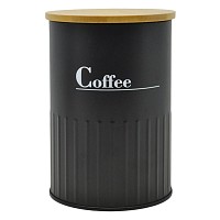 ΒΑΖΟ ΜΕΤΑΛΛΙΚΟ ΜΑΥΡΟ Coffee ΜΕ ΜΠΑΜΠΟΥ ΚΑΠΑΚΙ 9,5x9,5x13εκ.ANKOR