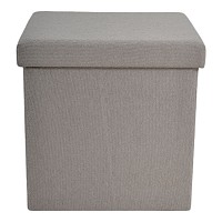 ΣΚΑΜΠΟ ΑΝΑΔΙΠΛΟΥΜΕΝΟ ΜΕ ΥΦΑΣΜΑΤΙΝΗ ΕΠΕΝΔΥΣΗ ΣΕ ΜΠΕΖ ΚΑΦΕ ΧΡΩΜΑ 40x40x38εκ. ANKOR