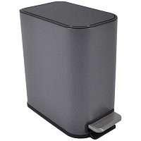 ΚΑΛΑΘΙ ΜΠΑΝΙΟΥ BELLO 5lt SOFT CLOSE SLIM  ΜΕΤΑΛΛΙΚΟ ΓΚΡΙ ΜΑΤ ANKOR