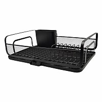 ΠΙΑΤΟΘΗΚΗ ΜΕΤΑΛΛΙΚΗ ΣΕ ΜΑΥΡΟ ΜΑΤ ΧΡΩΜΑ ΜΕ ΜΑΥΡΟ ΔΙΣΚΟ 43x28x14εκ.ANKOR