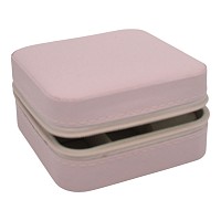 ΜΠΙΖΟΥΤΙΕΡΑ ΑΠΟ ΔΕΡΜΑΤΙΝΗ ΣΕ ΡΟΖ ΧΡΩΜΑ ΜΕ ΒΕΛΟΥΔΙΝΗ ΕΠΕΝΔΥΣΗ 10x10x5εκ. ANKOR