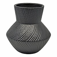 ΒΑΖΟ ΚΕΡΑΜΙΚΟ ΣΕ ΜΑΥΡΟ ΜΑΤ ΧΡΩΜΑ 17,5x17,5x18εκ. ANKOR