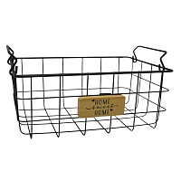 ΚΑΛΑΘΙ  ΜΕΤΑΛΛΙΚΟ ΣΕ ΜΑΥΡΟ ΜΑΤ ΧΡΩΜΑ ΜΕ ΞΥΛΙΝΗ ΔΙΑΚΟΣΜΗΣΗ 25,5x18,5x10,5εκ.ANKOR