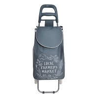 ΚΑΡΟΤΣΙ ΛΑΪΚΗΣ ΜΕΤΑΛΛΙΚΟ ΜΕ ΓΚΡΙ ΣΑΚΟ FARMERS MARKET 35x27x94εκ. ANKOR  849482