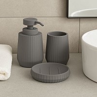 ΣΑΠΟΥΝΟΘΗΚΗ ΠΟΛΥΕΣΤΕΡΙΚΗ ΓΚΡΙ ΜΕ ΡΙΓΕΣ 12,9x9,1x2,3εκ.ANKOR