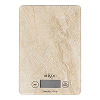 ΖΥΓΑΡΙΑ ΗΛΕΚΤΡΟΝΙΚΗ 5kg ΓΥΑΛΙΝΗ ΜΠΕΖ ΠΕΤΡΑ 15x21,5x1,6εκ. ANKOR  851935