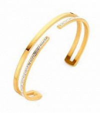 Victoria Gold Colored White Gem Bracelet