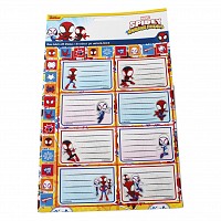 Spiderman Spidey notebook label with stickers, 16 pcs