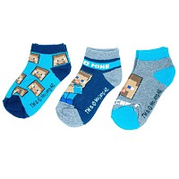 Minecraft childrens no-show socks 31/34