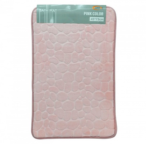 ΠΑΤΑΚΙ ΜΠΑΝΙΟΥ MEMORY FOAM ΡΟΖ ΜΕ PVC 45x73εκ.ANKOR