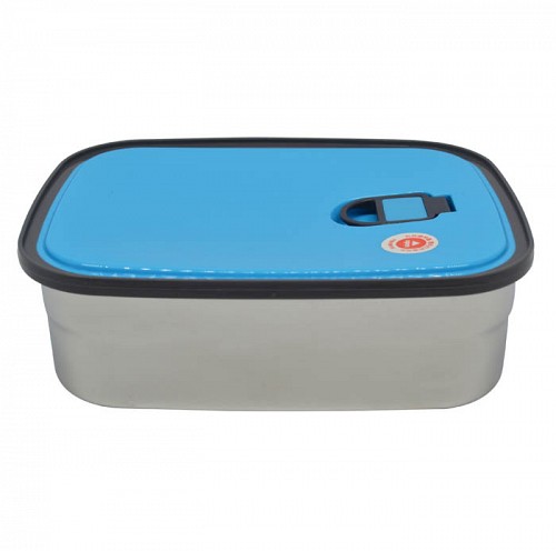 ΦΑΓΗΤΟΔΟΧΕΙΟ INOX ΜΕ ΜΠΛΕ ΠΛΑΣΤΙΚΟ ΚΑΠΑΚΙ 0,38lt ANKOR