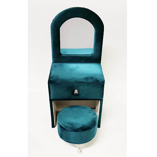 Μπιζουτιέρα "κομότα" σετ 2 τεμαχίων Βελουτέ Πετρόλ c.j Maripel