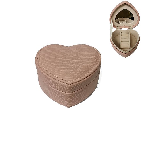 Μπιζουτιέρα Καρδούλα Δερματίνης Σομον  10χ11χ5,5εκ c.j Maripel