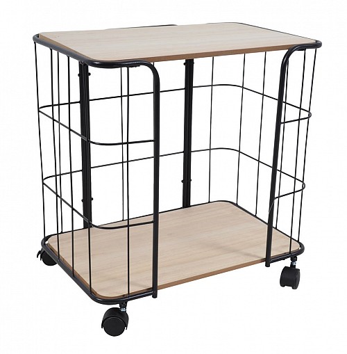 ΤΡΑΠΕΖΑΚΙ ΜΠΑΡ ΜΕΤΑΛΛΙΚΟ ΜΑΥΡΟ ΜΕ ΞΥΛΟ 49x32x44εκ.ANKOR