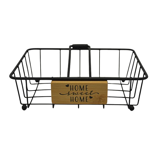 ΧΑΡΤΟΠΕΤΣΕΤΟΘΗΚΗ ΜΕΤΑΛΛΙΚΗ ΣΕ ΜΑΥΡΟ ΜΑΤ ΧΡΩΜΑ ΜΕ ΞΥΛΙΝΗ ΔΙΑΚΟΣΜΗΣΗ 18,5x18,5x5εκ.ANKOR