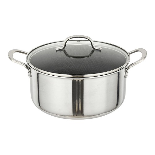 ΚΑΤΣΑΡΟΛΑ ΑΝΟΞΕΙΔΩΤΗ ΜΕ ΓΥΑΛΙΝΟ ΚΑΠΑΚΙ Dmond TRI-PLY 20εκ. ΑΝΤΙΚΟΛΛΗΤΙΚΗ ANKOR 248-20